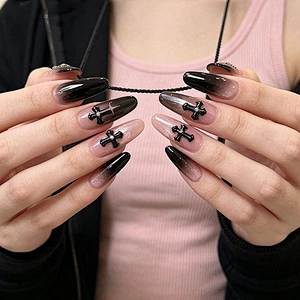 Punk Cross Nail Charms